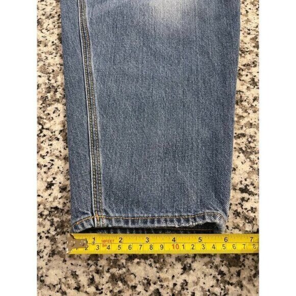 Old Navy Women’s Jeans 16 Petite Blue Denim Distressed Straight Leg High Rise - Picture 7 of 11